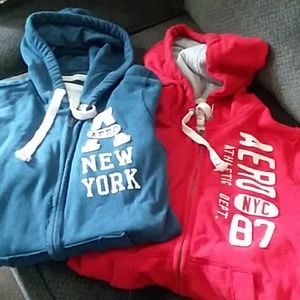 Pair of Aero mens sweatshirts